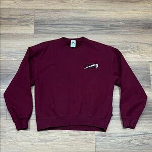 Nike Skate Like A Girl Crewneck Sweatshirt in Burgundy Size Medium